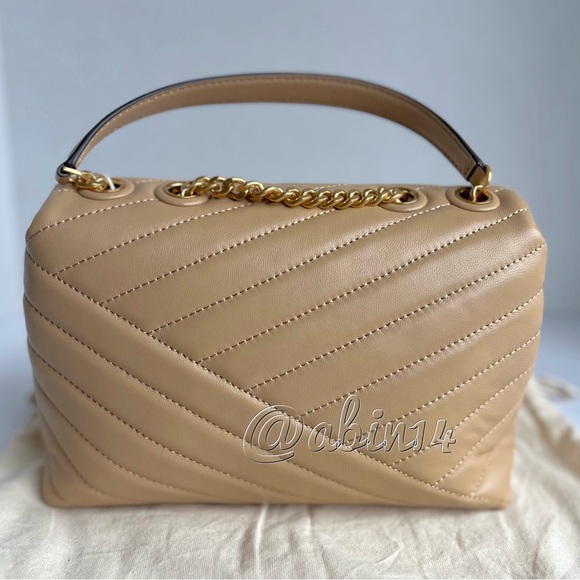 Tory Burch Kira Chevron Small Convertible Leather Shoulder Bag - Picture 2 of 15